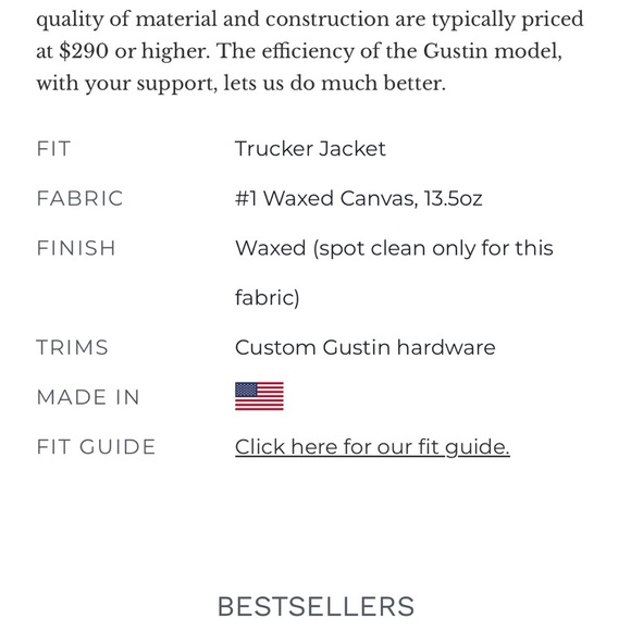 Gustin Men's Brown Waxes Trucker Jacket Size Medium - Picture 15 of 15